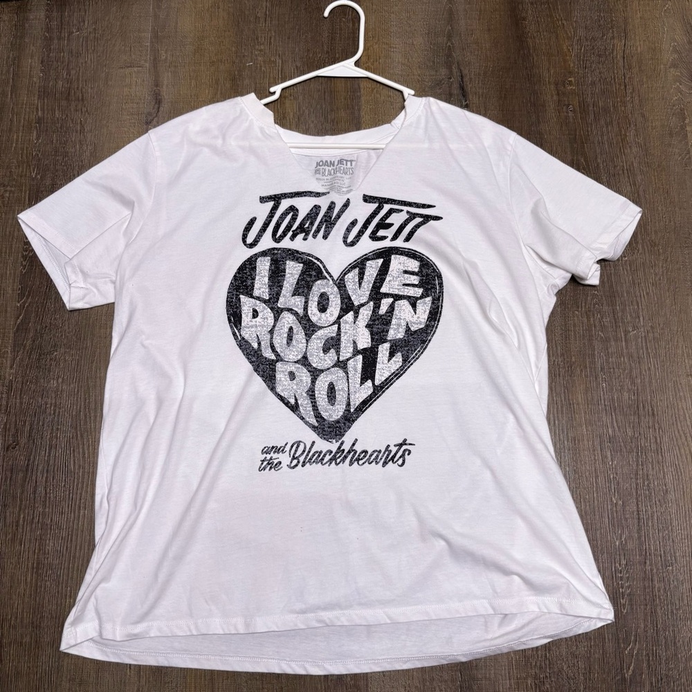 Blackheart White Tee with Black Graphic